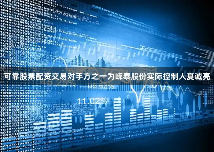 可靠股票配资交易对手方之一为嵘泰股份实际控制人夏诚亮